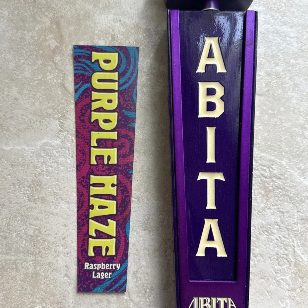 Abita Beer Tap Handle Knob Topper Bar Keg Brewing Purple Haze Raspberry Lager